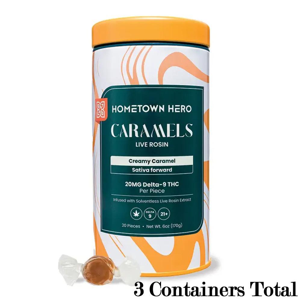 Hometown Hero Live Rosin Delta-9 Caramel | 20mg – Ethereal Gold