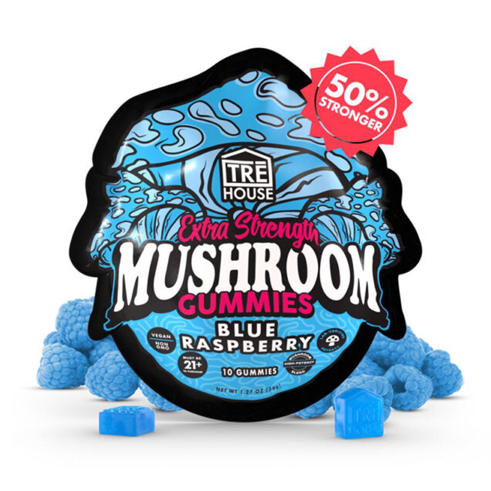 TRE House Fungi Gummies, Blue Raspberry (Extra Strength) / 1 Bag