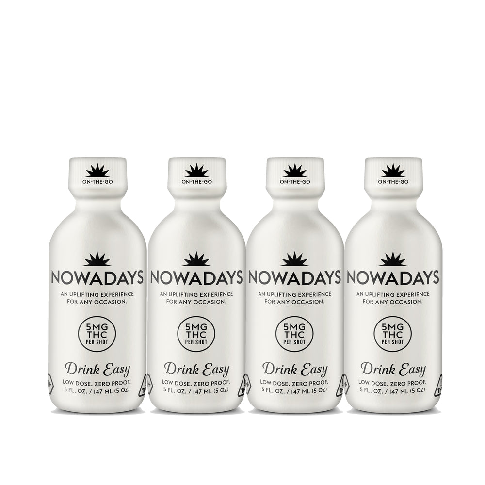 4 Pack of Nowadays Shot, 5mg of THC per Bottle