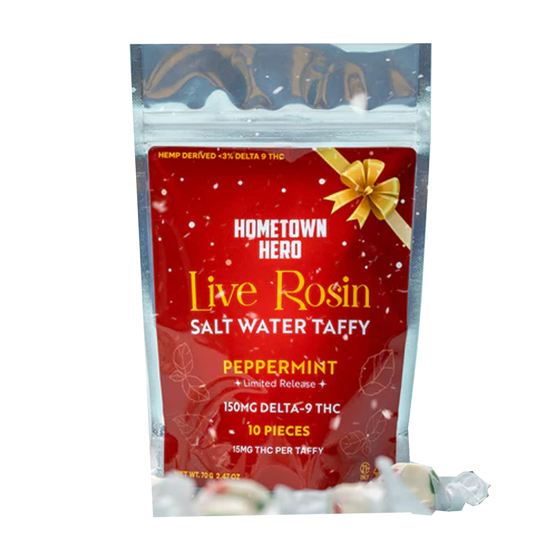 LIMITED EDITION: Hometown Hero Live Rosin Delta-9 Peppermint Taffy - Ethereal Gold Dispensary