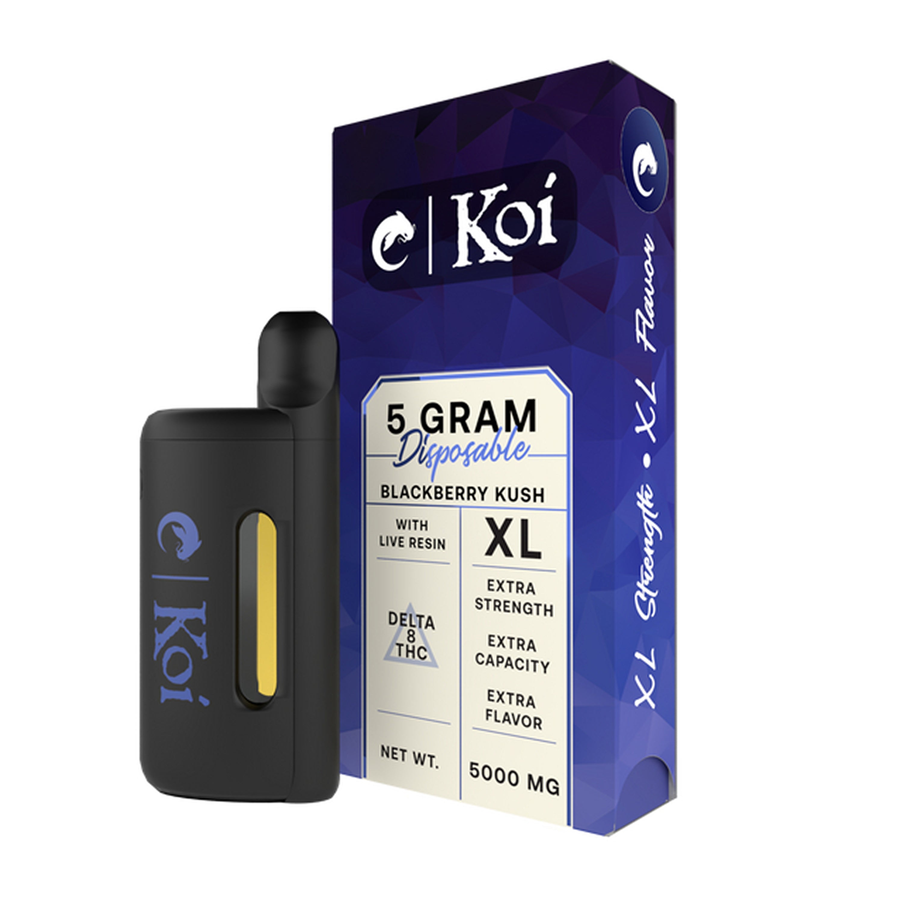 Koi 5 Gram Delta-8 Live Resin Disposable Vape | 3 Strains