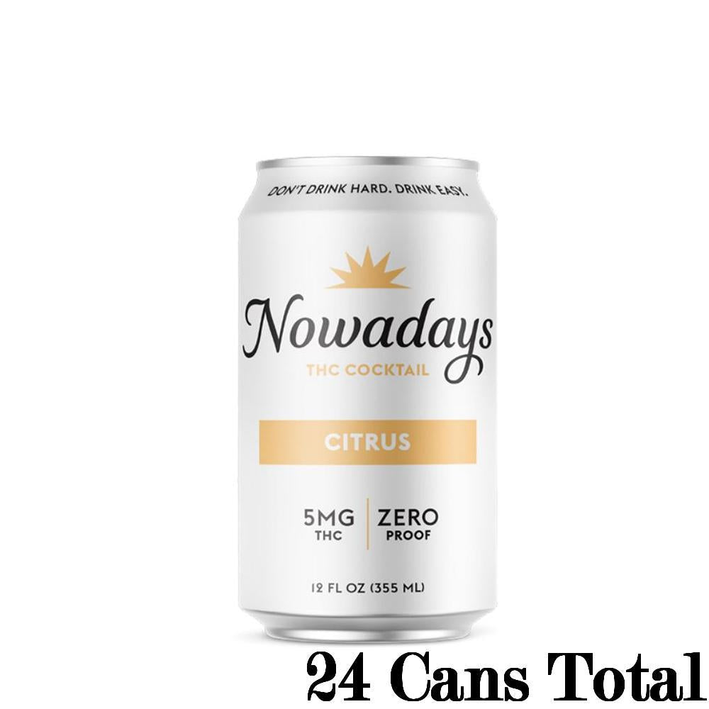 Nowadays Cannabis Cocktail Citrus Flavor 24 12oz Cans 5mg THC per Can