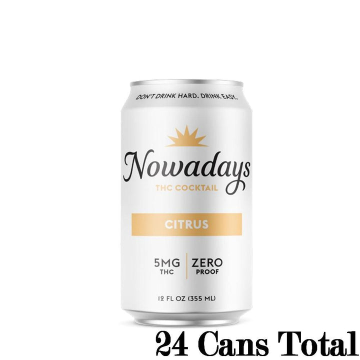 Nowadays Cannabis Cocktail Citrus Flavor 24 12oz Cans 5mg THC per Can