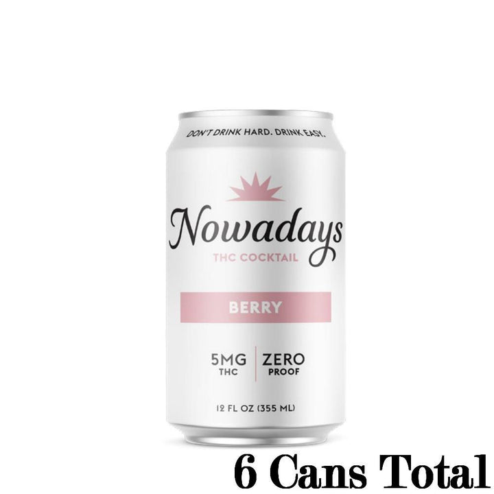 Nowadays Cannabis Cocktail Berry Flavor 6 12oz Cans 5mg THC per Can