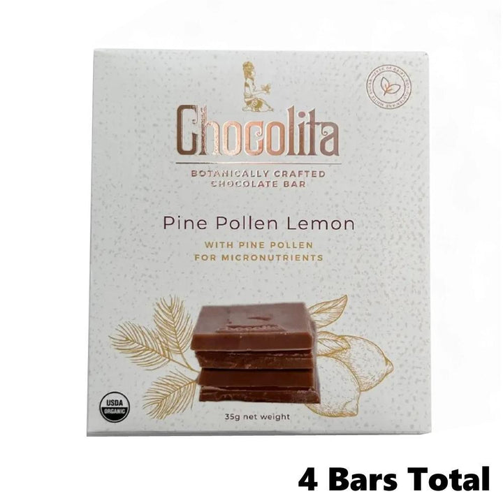 Chocolita Power – Pine Pollen Raw White Chocolate Bar