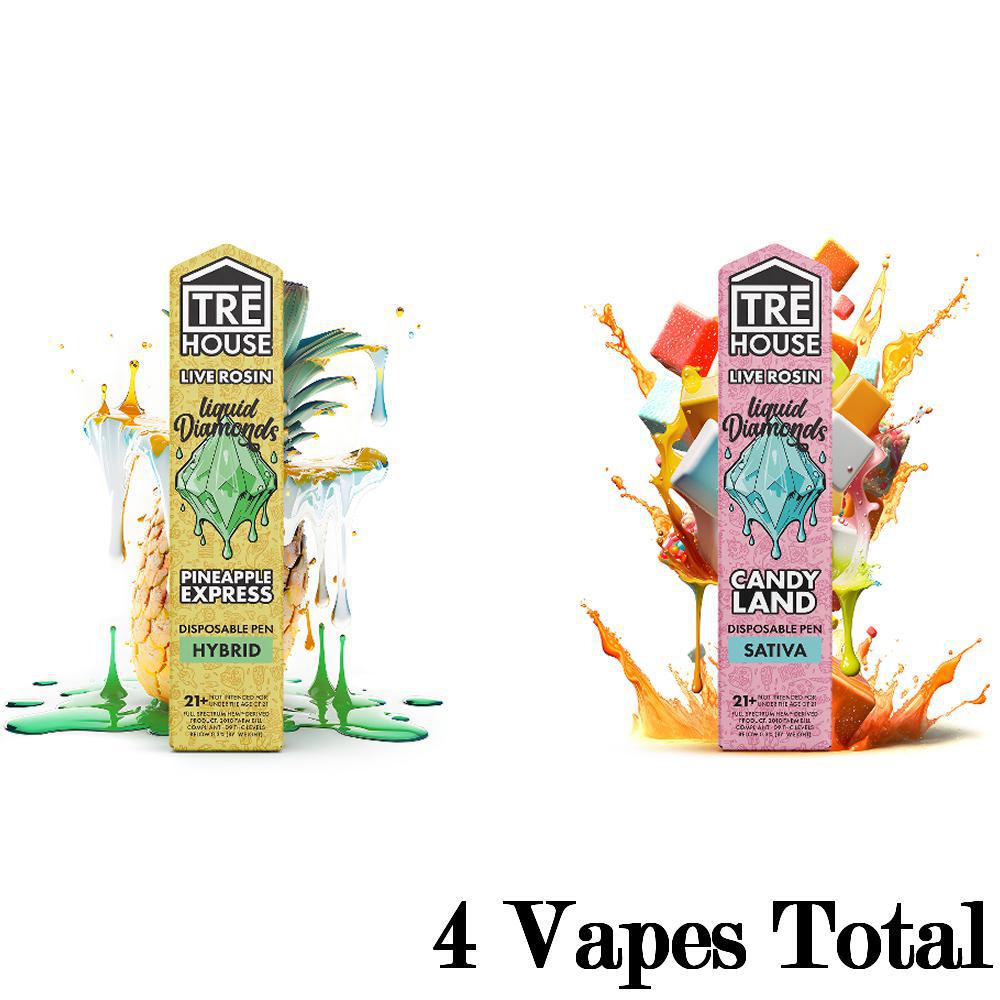 TRE House 2 Gram Liquid Diamonds Disposable Vape - Ethereal Gold Dispensary