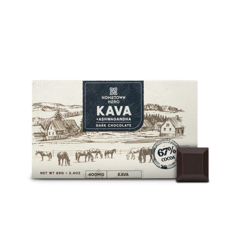 Hometown Hero Kava + Ashwagandha Dark Chocolate