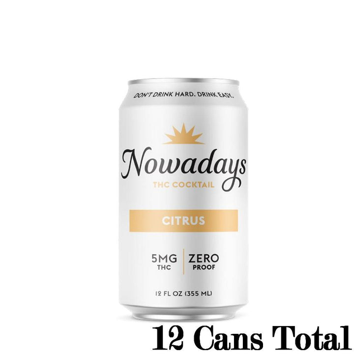 Nowadays Cannabis Cocktail Citrus Flavor 12 12oz Cans 5mg THC per Can