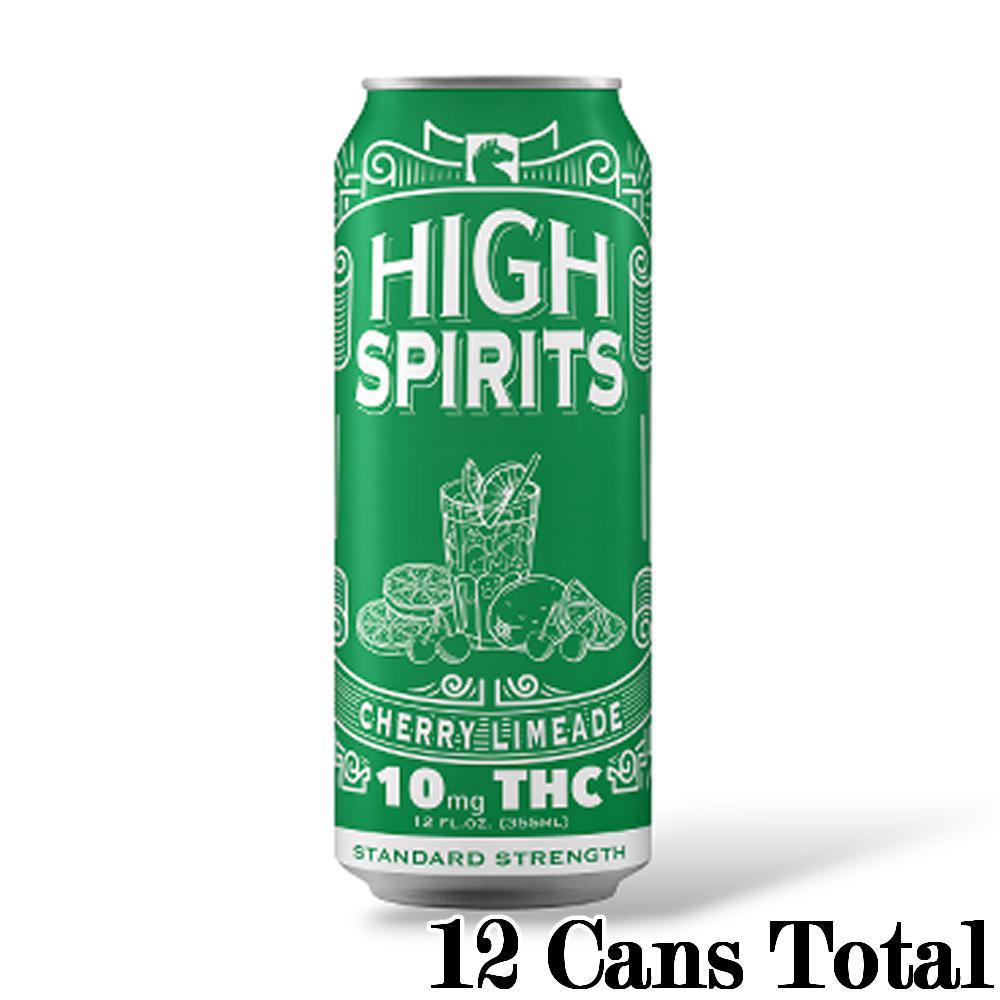 High Spirits Cherry Limeade Indica Cannabis Seltzer (10mg Can) - Ethereal Gold Dispensary