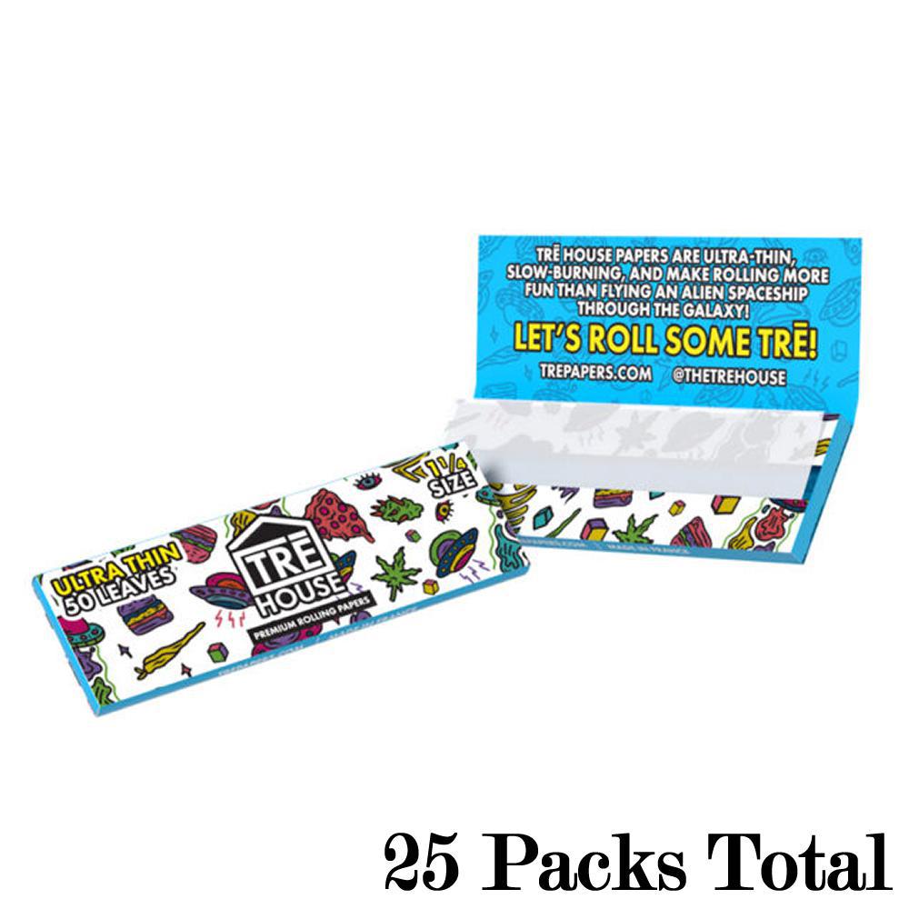 TRE House Premium Rolling Papers Ultra Thin 1 1/4 Size view 3