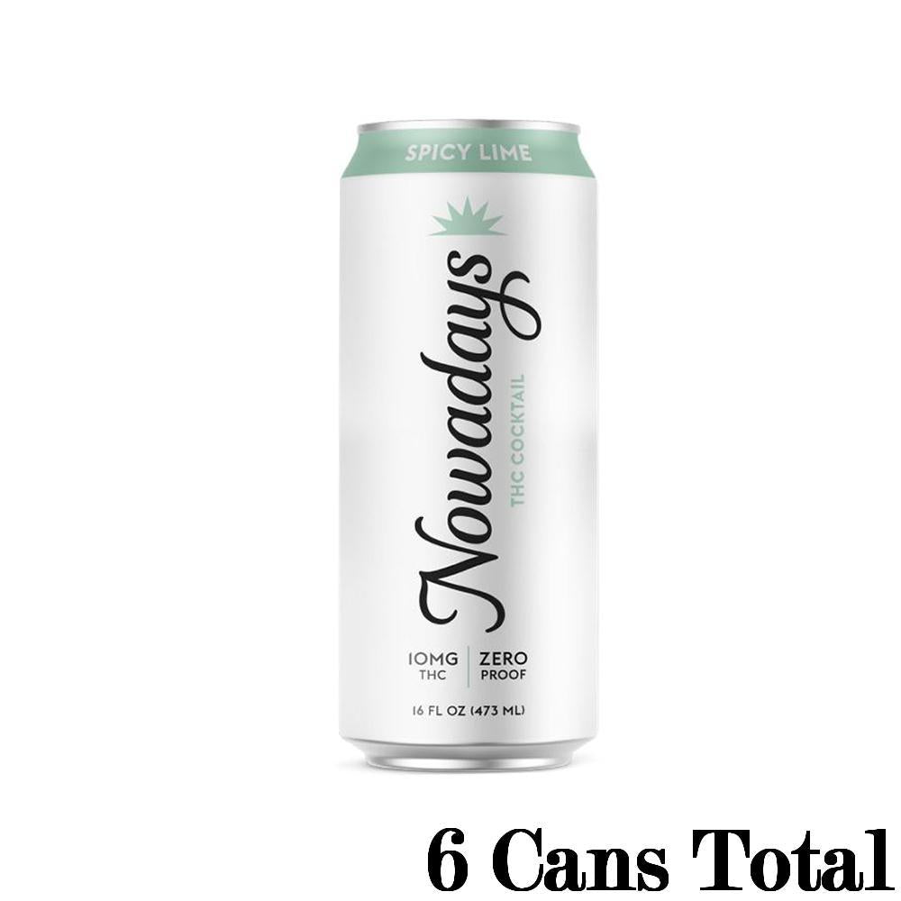 Nowadays THC Cocktail in Spicy Lime Flavor 6 16oz Cans 10mg THC per Can