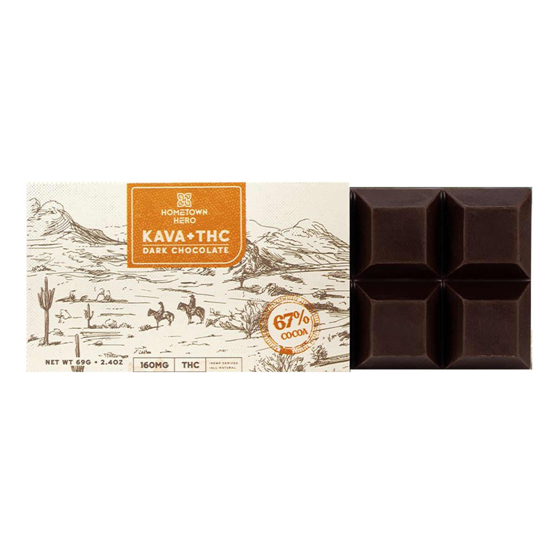 Hometown Hero Kava + THC Dark Chocolate