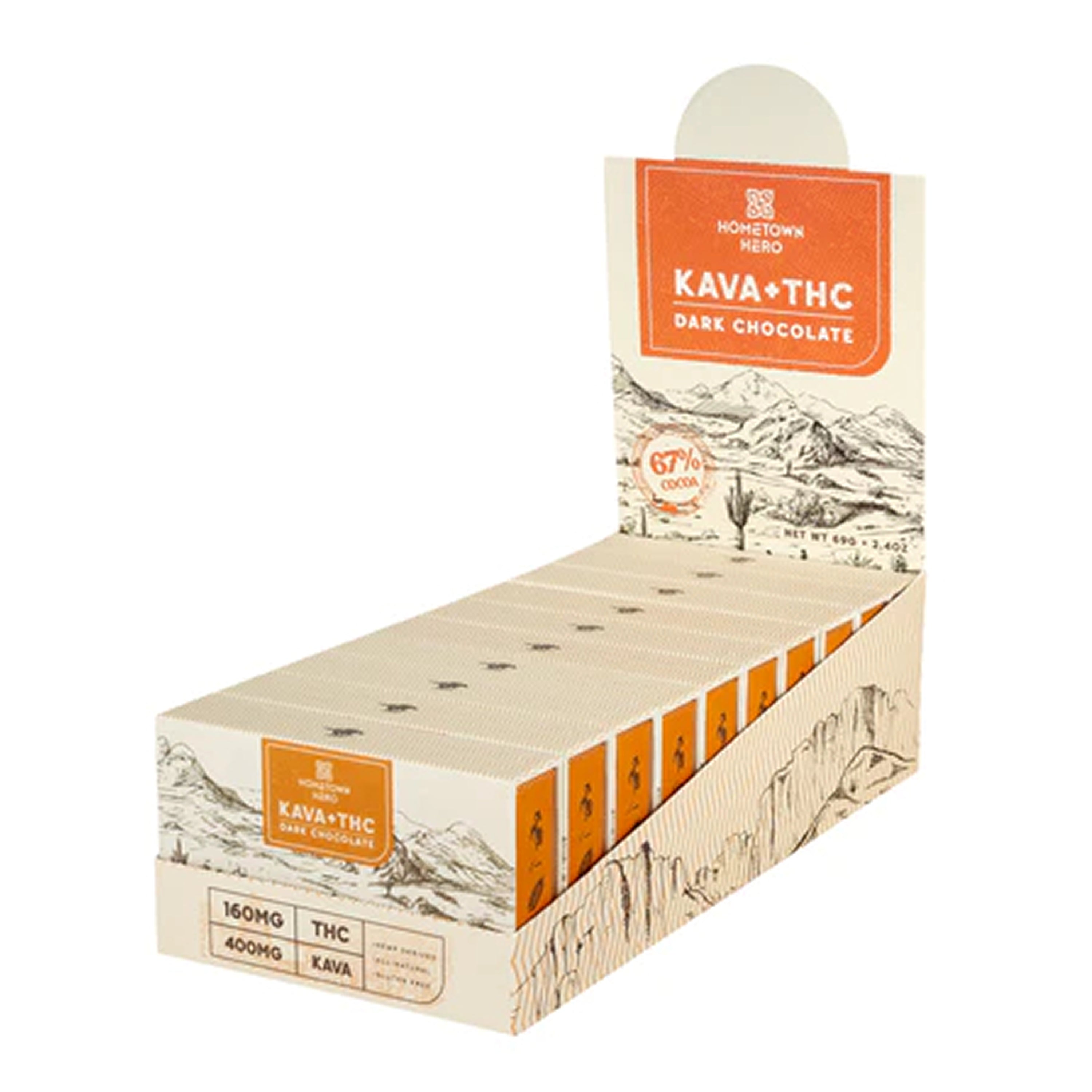 Hometown Hero Kava + THC Dark Chocolate | 560mg Bar – Ethereal