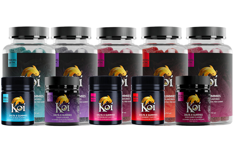 Koi Delta-8 Gummies in 20ct and 60ct sizes