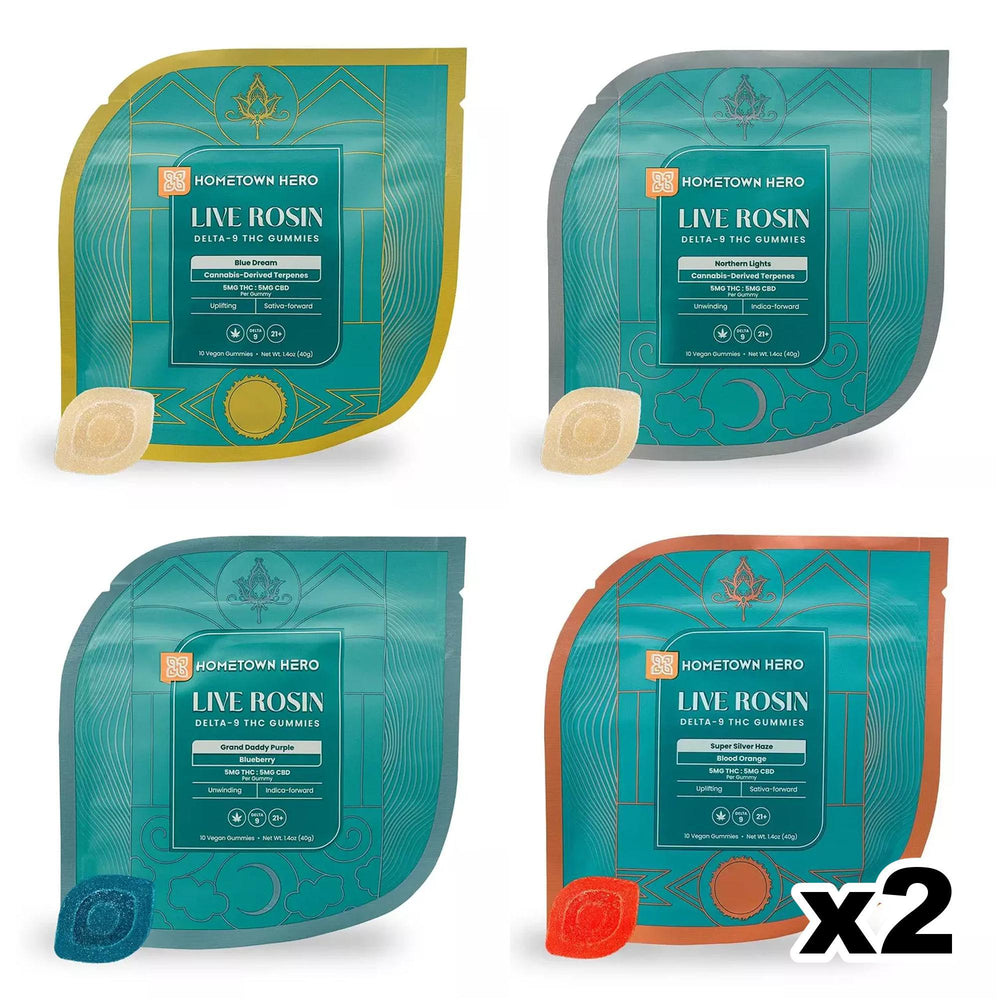 Hometown Hero Live Rosin THC + CBD Gummies - Ethereal Gold Dispensary