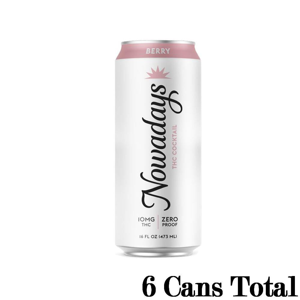 Nowadays THC Cocktail in Berry Flavor 6 16oz Cans 10mg THC per Can