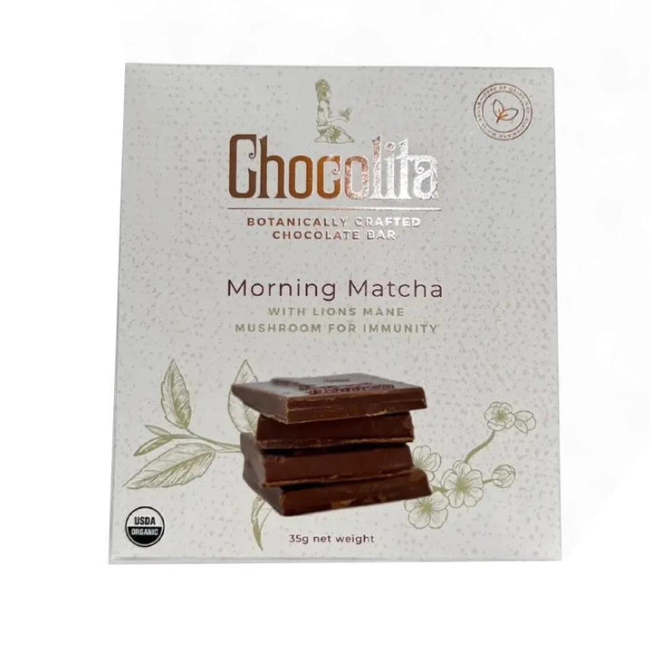 Chocolita Energy – Morning Matcha Raw White Chocolate Bar