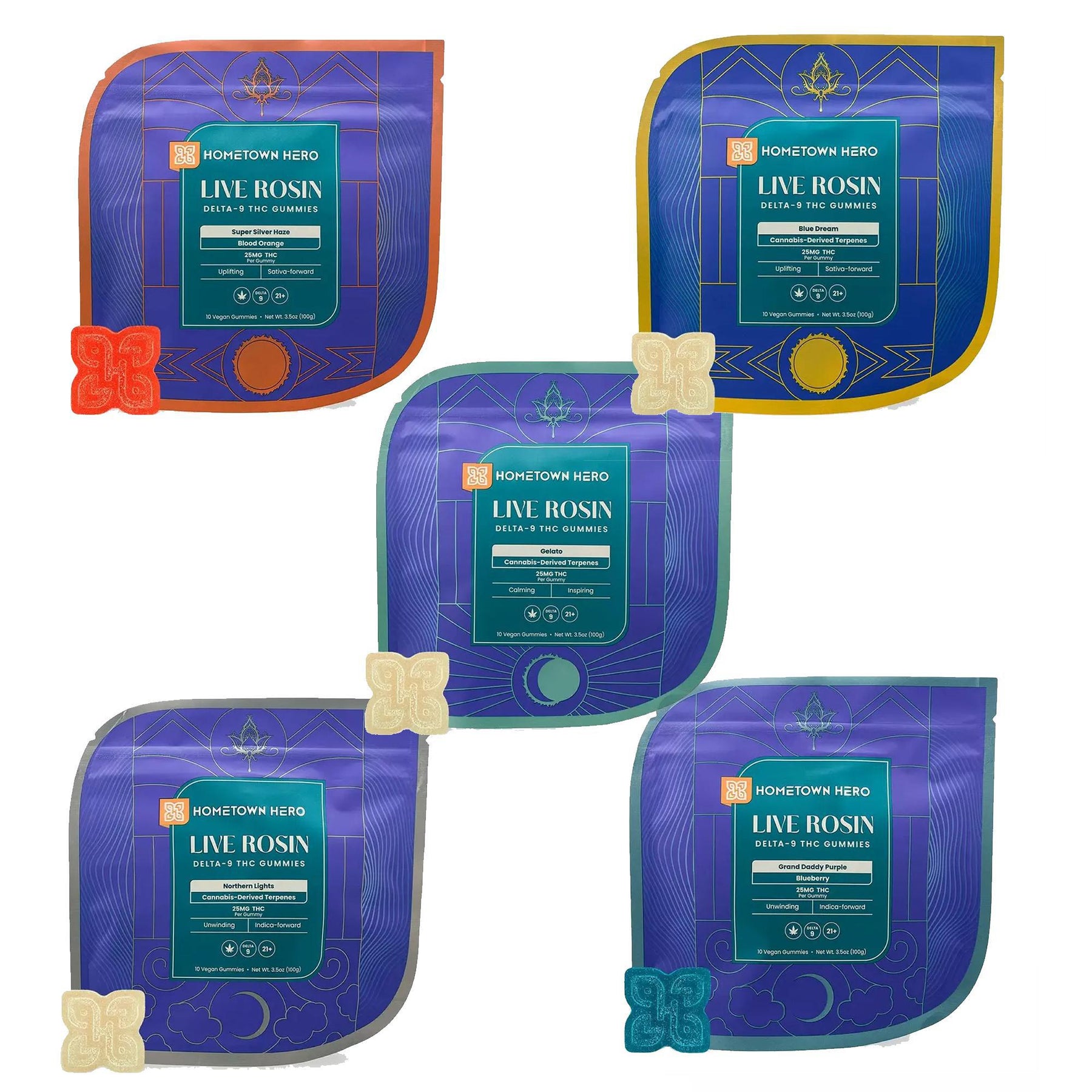 Hometown Hero Delta-9 Live Rosin Gummies