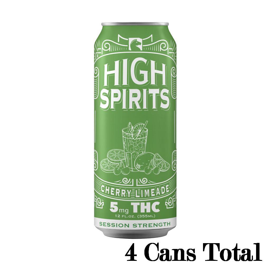 High Spirits Cherry Limeade Indica THC Seltzer (5mg Can) view 3