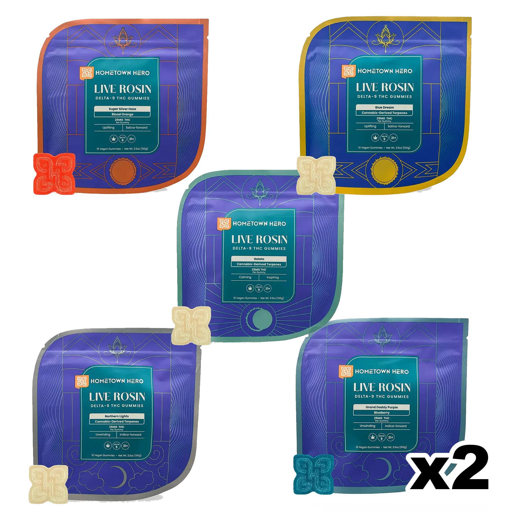 Hometown Hero Delta-9 Live Rosin Gummies | 25mg Gummy – Ethereal