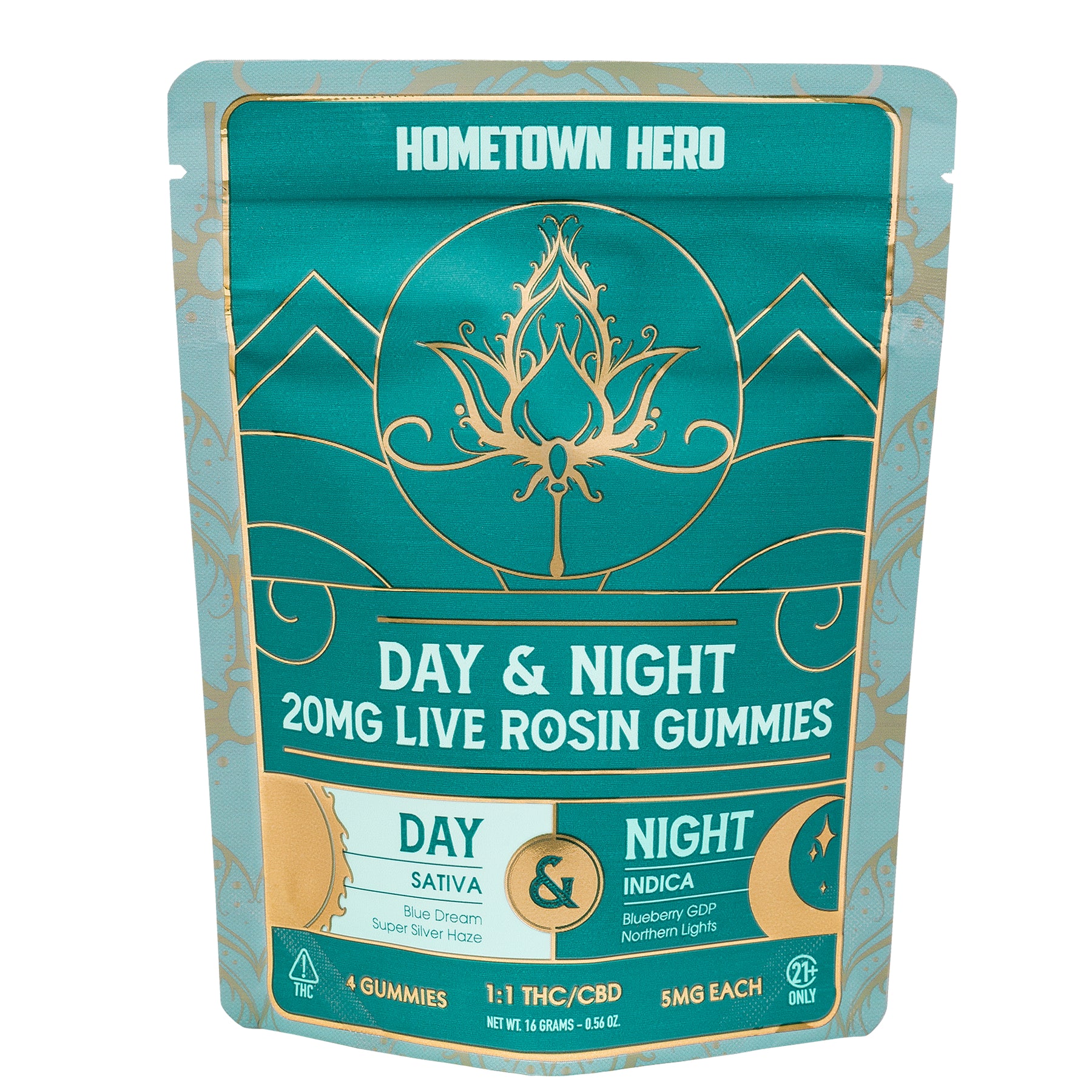 Hometown Hero Day & Night Delta-9 Live Rosin Gummy Sample Pack view 2