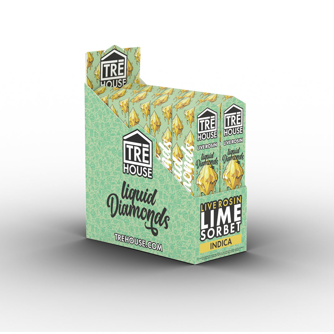 TRE House Liquid Diamonds Lime Sorbet Case of 10 2 Gram Disposable Vape
