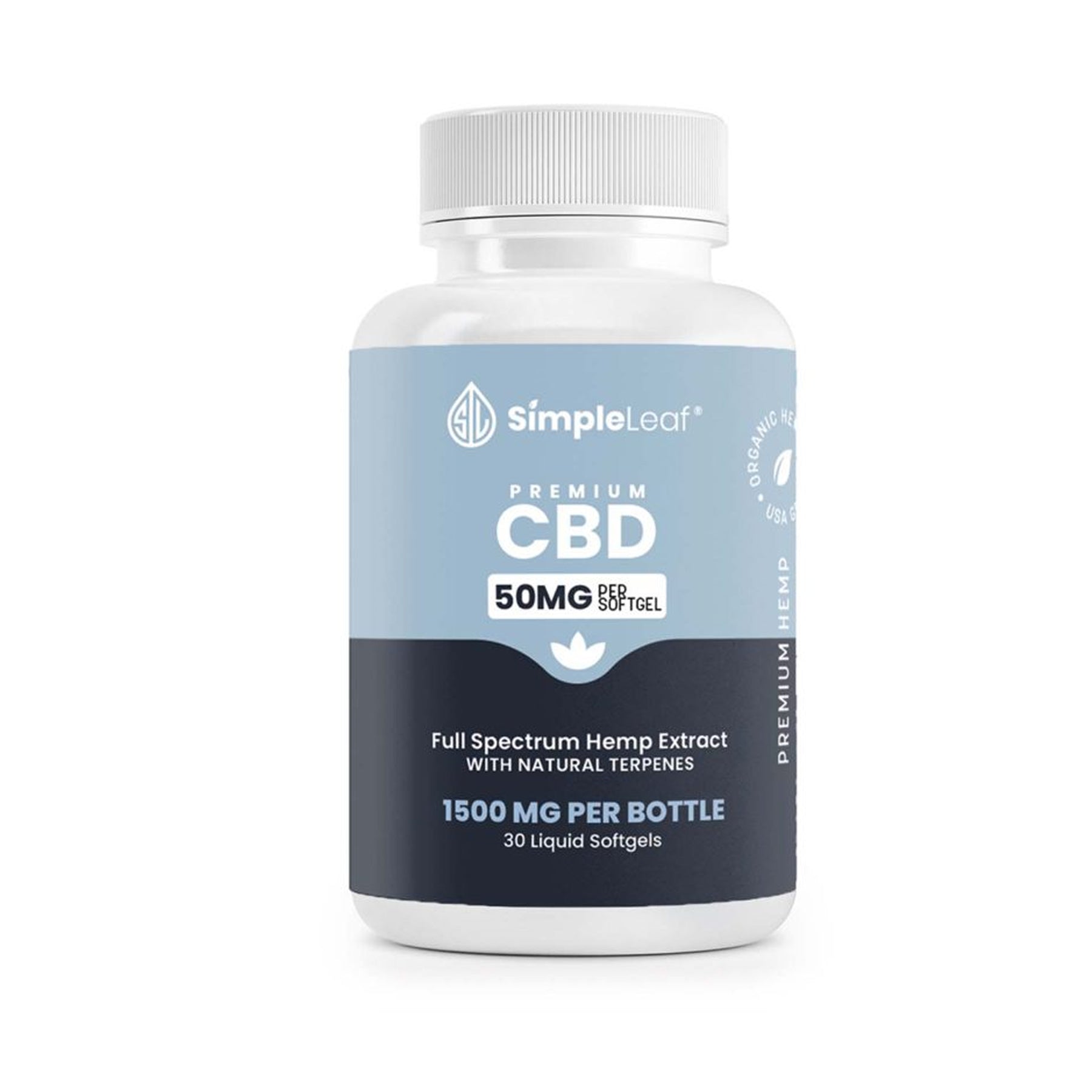 Simple Leaf Full Spectrum CBD Softgels