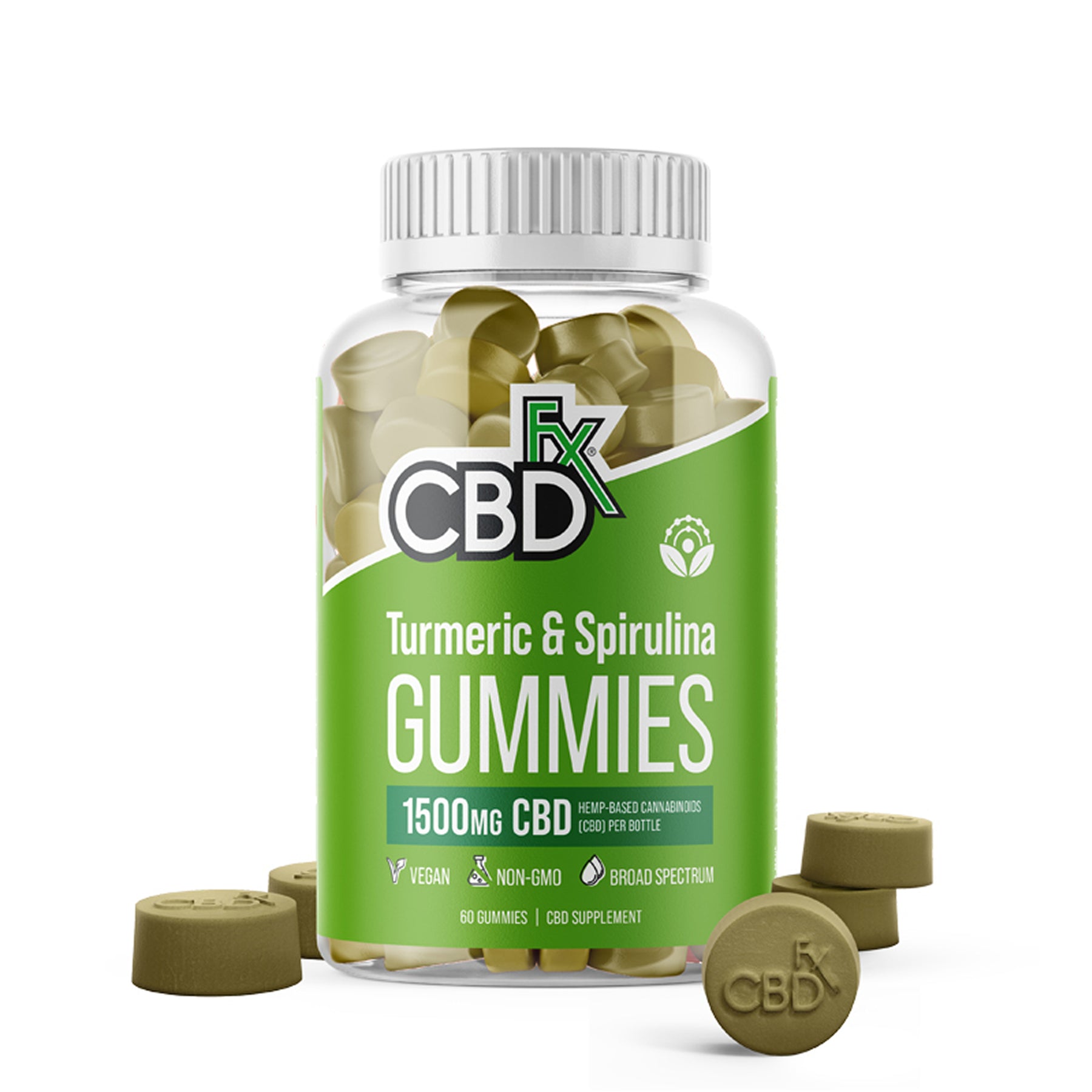 CBDfx CBD with Turmeric and Spirulina Gummies
