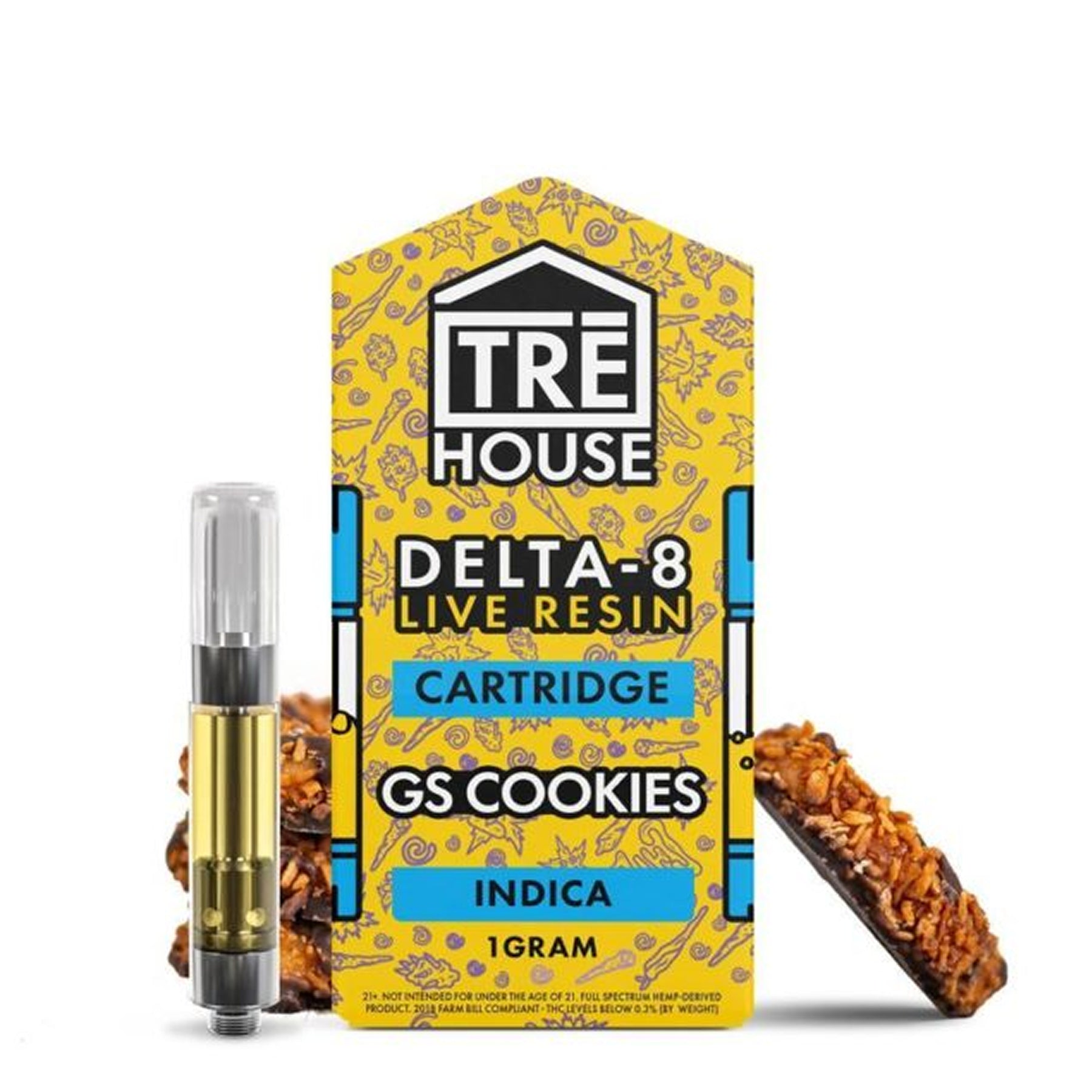 TRE House 1 Gram Delta-8 Live Resin Vape Cartridge view 3