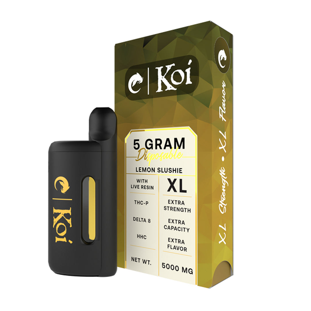 Koi 5 Gram THC-P Live Resin Disposable Vape | 5 Strains Ethereal Gold Dispensary Koi 5 Gram THC-P Live Resin Disposable Vape | 5 Strains Ethereal Gold Dispensary